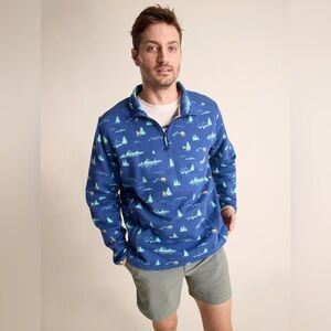Chubbies Men's The Sasquatch Quarter Zip Pullover.